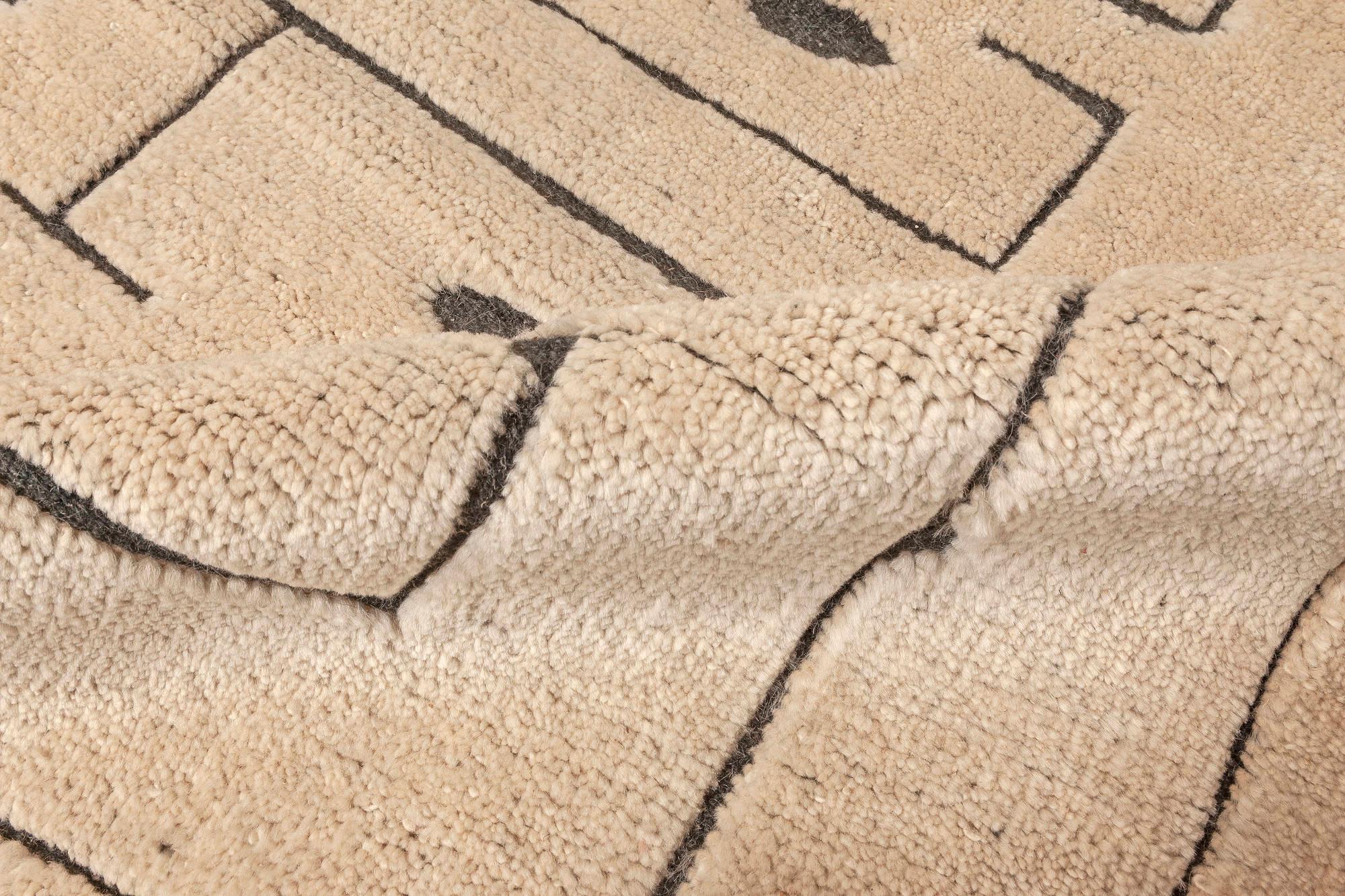 Modern Swedish Skvattram Style High-Low Wool Rug by Doris Leslie Blau
Size: 14'5