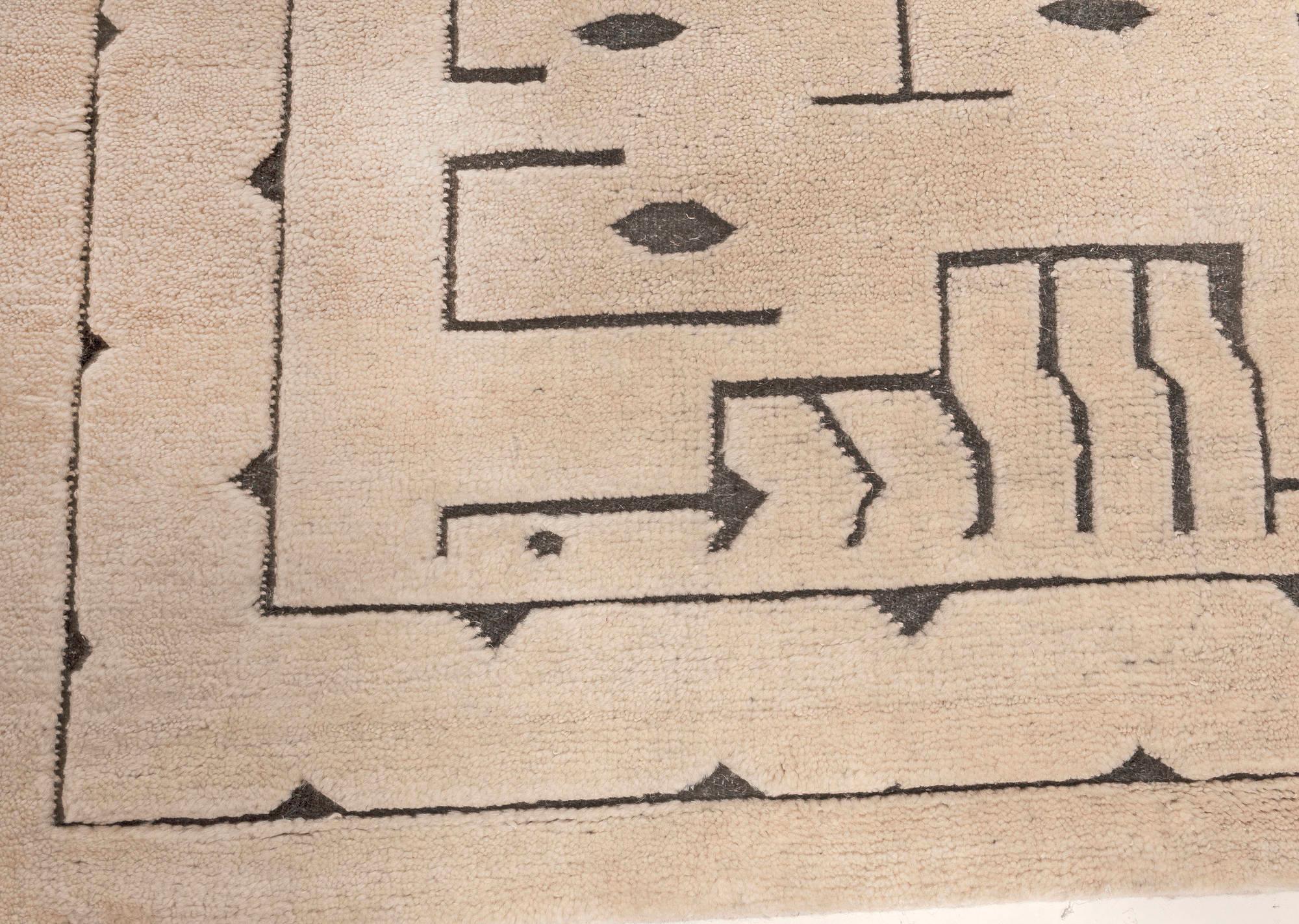 Modern Swedish Skvattram Style High-Low Wool Rug by Doris Leslie Blau For Sale 1