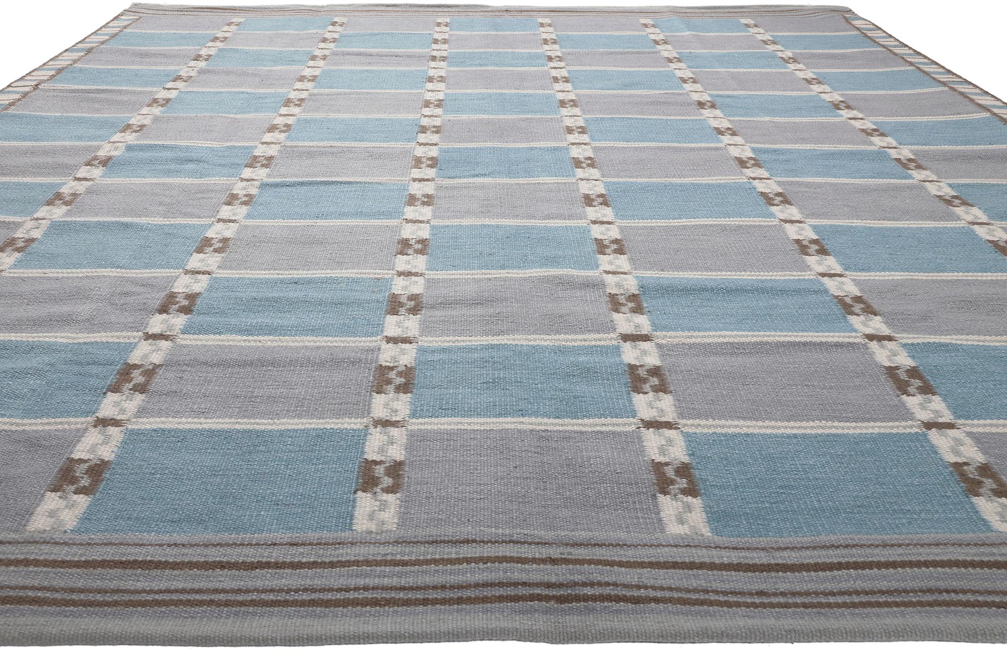 Skandinavischer moderner Kelim-Teppich im schwedischen Stil (Skandinavische Moderne) im Angebot