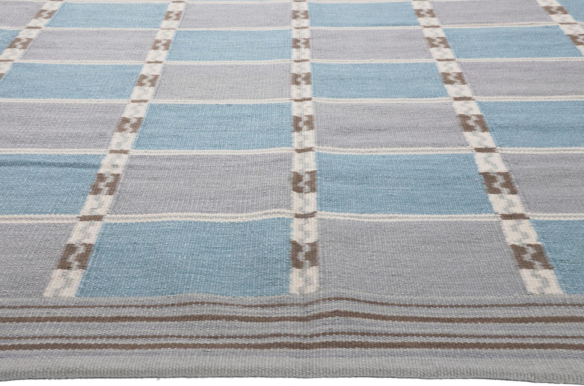 Skandinavischer moderner Kelim-Teppich im schwedischen Stil (Indisch) im Angebot