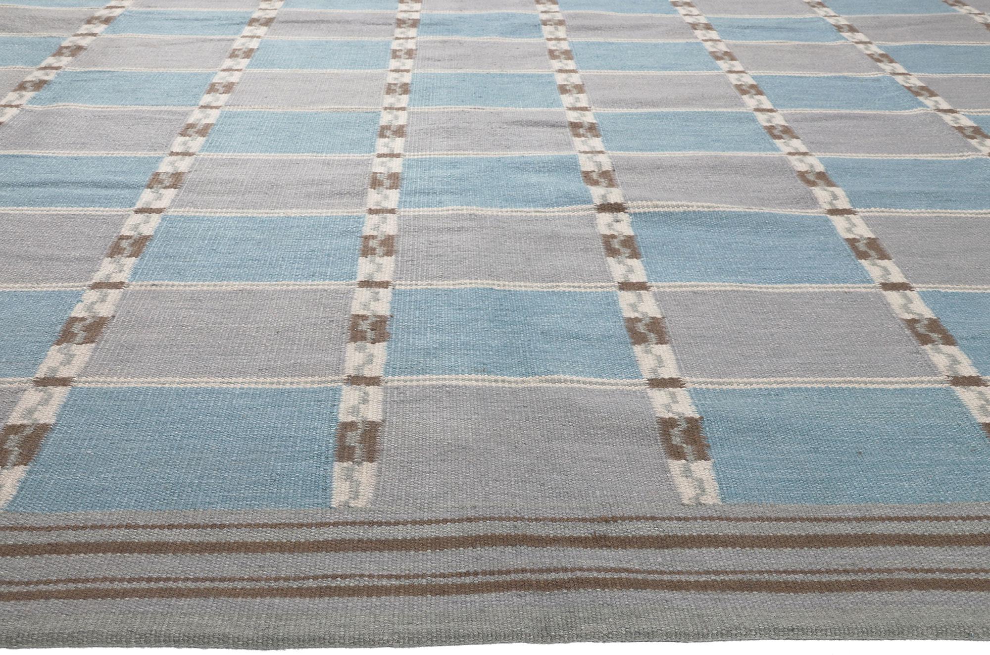 Skandinavischer moderner Kelim-Teppich im schwedischen Stil (Indisch) im Angebot