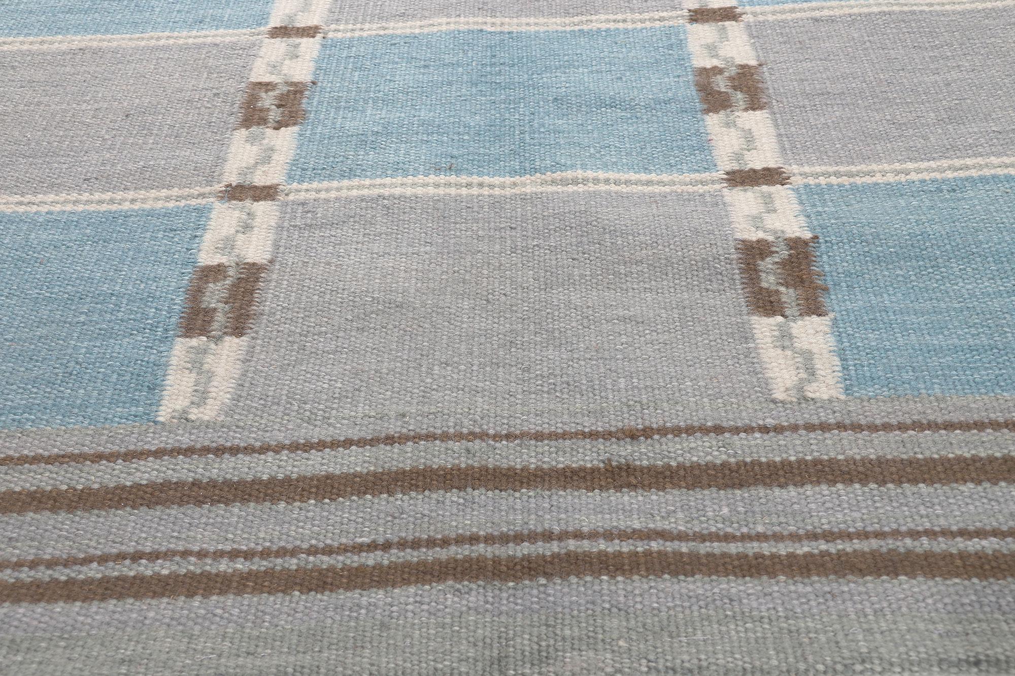 Scandinavian Modern Swedish-Style Kilim Rug In New Condition For Sale In Dallas, TX