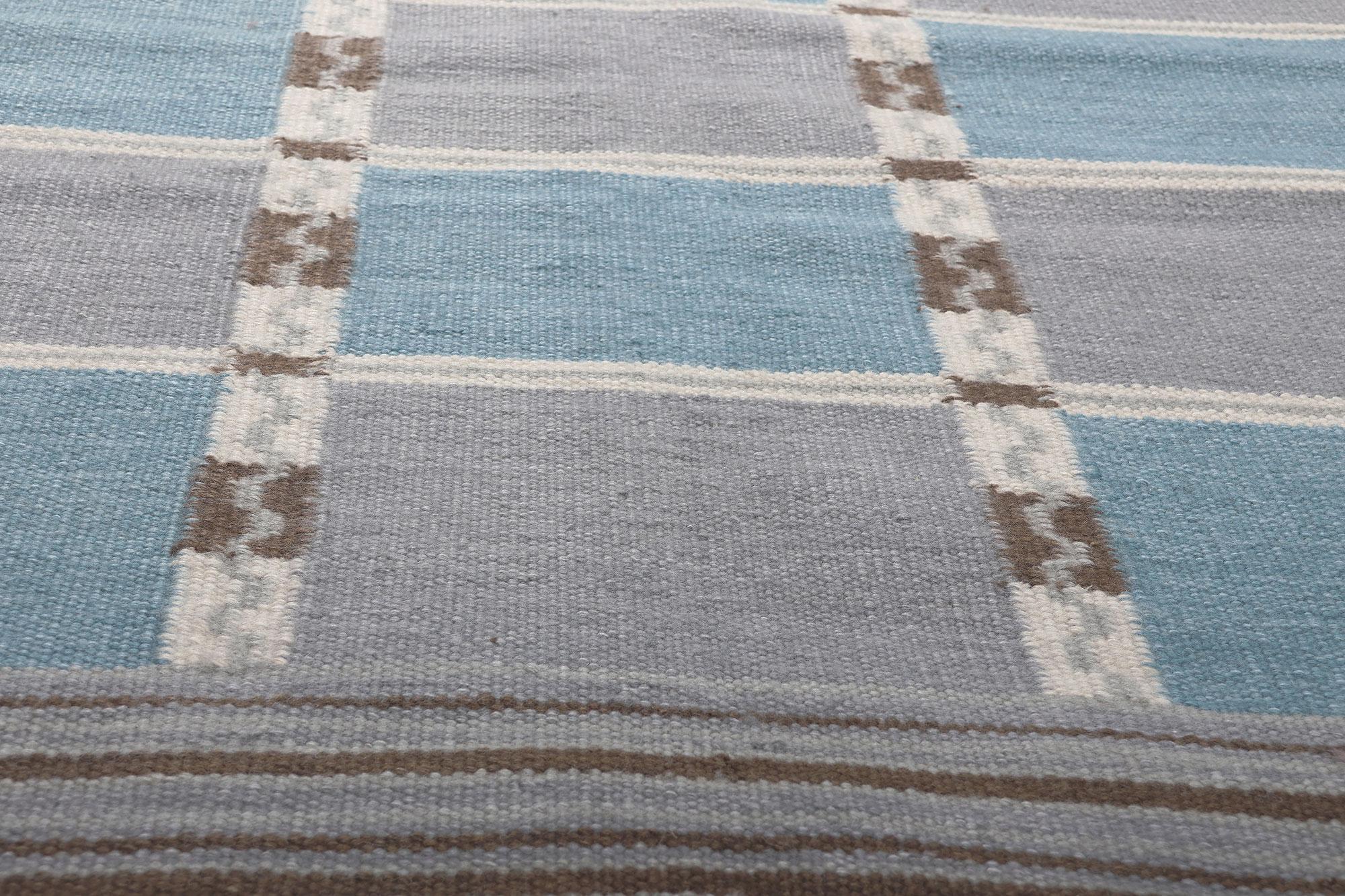 Scandinavian Modern Swedish-Style Kilim Rug In New Condition For Sale In Dallas, TX