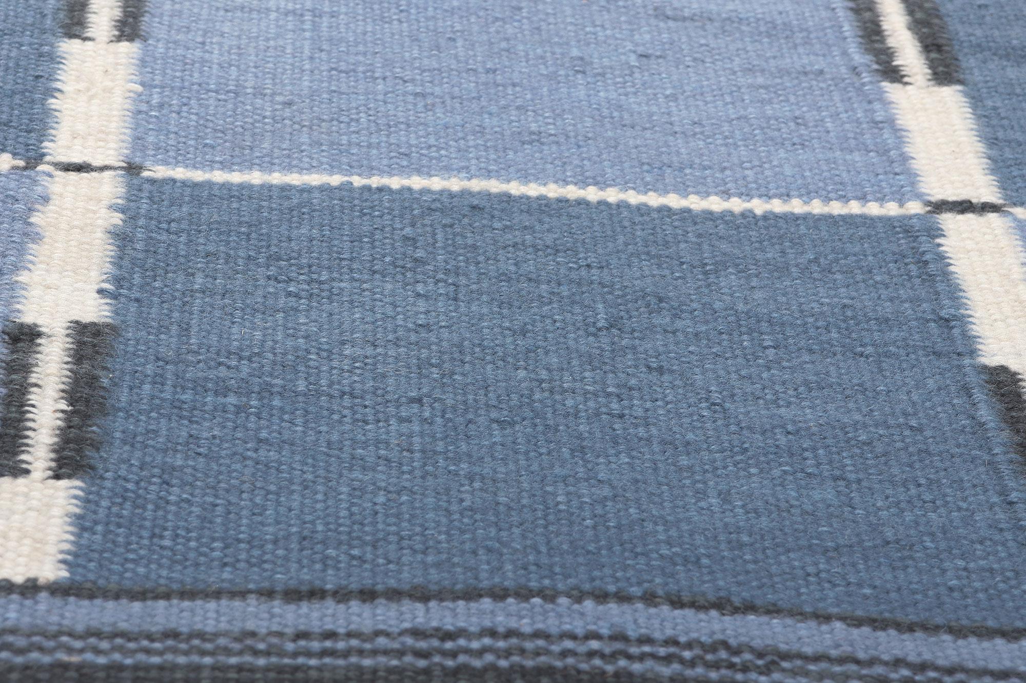 Skandinavischer moderner Kelim-Teppich im schwedischen Stil (Handgewebt) im Angebot