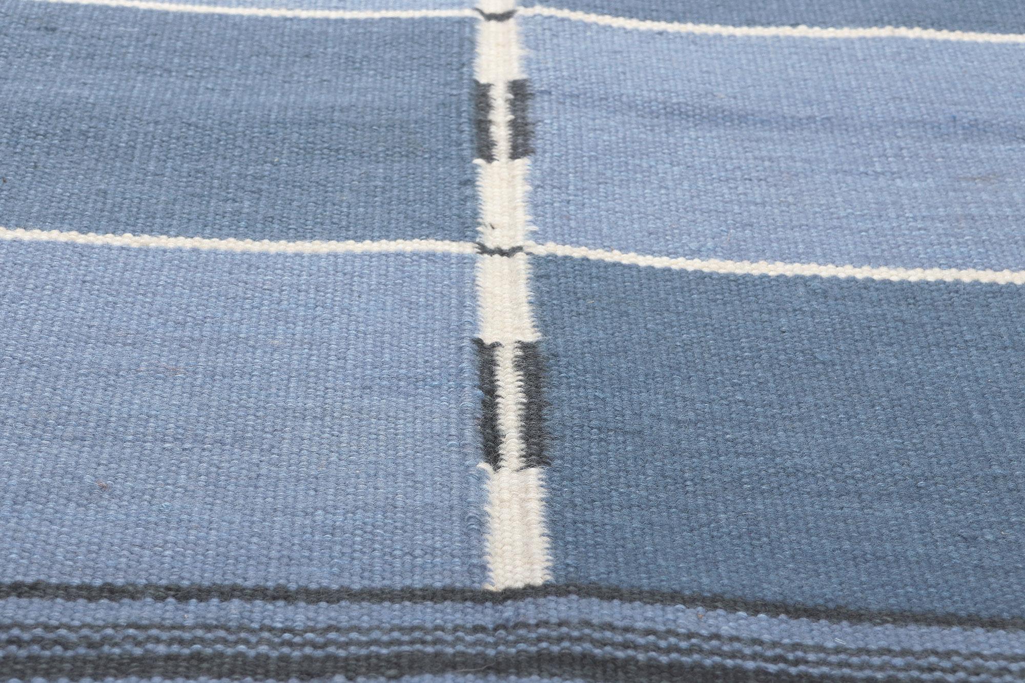 Skandinavischer moderner Kelim-Teppich im schwedischen Stil (Handgewebt) im Angebot