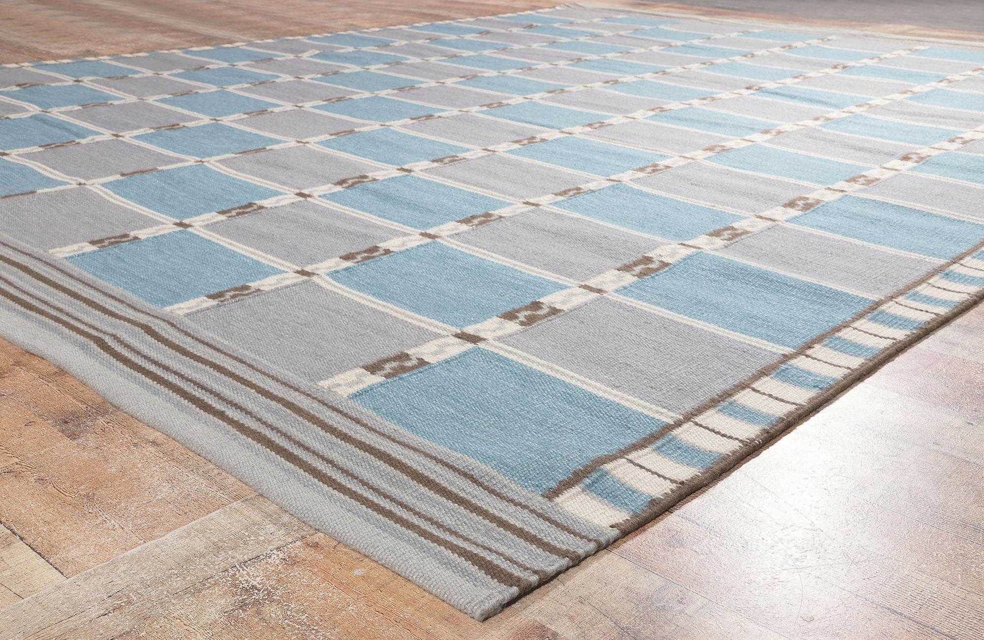 Wool Scandinavian Modern Swedish-Style Kilim Rug For Sale