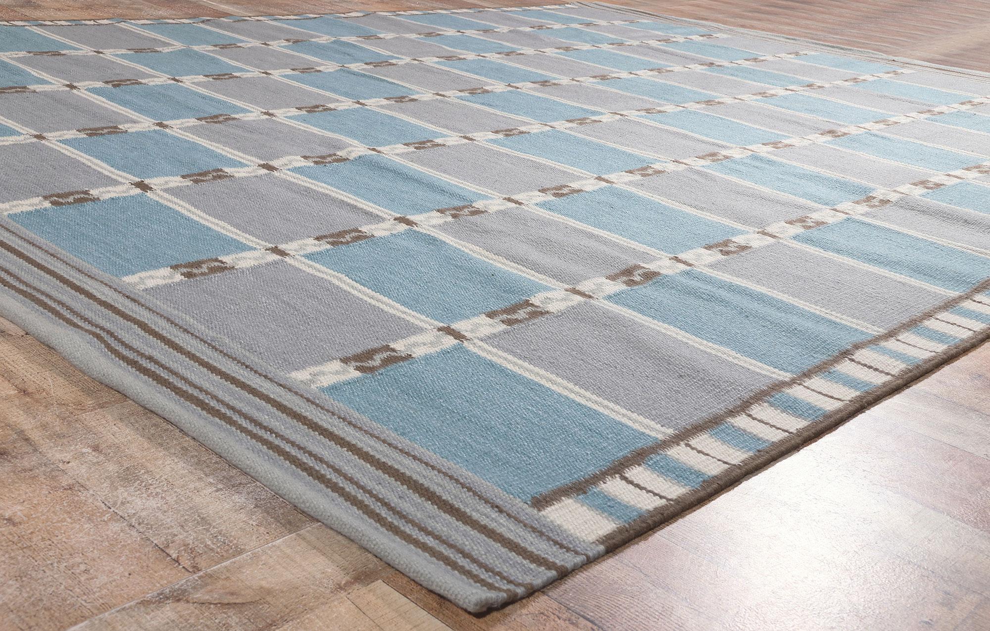 Skandinavischer moderner Kelim-Teppich im schwedischen Stil (21. Jahrhundert und zeitgenössisch) im Angebot