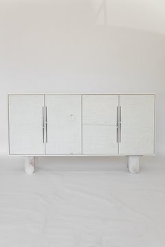Modern Swell Sideboard in Bleached Maple and Alabaster by Swell Studio