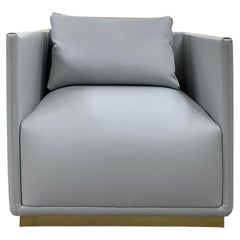 Modern Swivel Armchair with Slim Silhouette