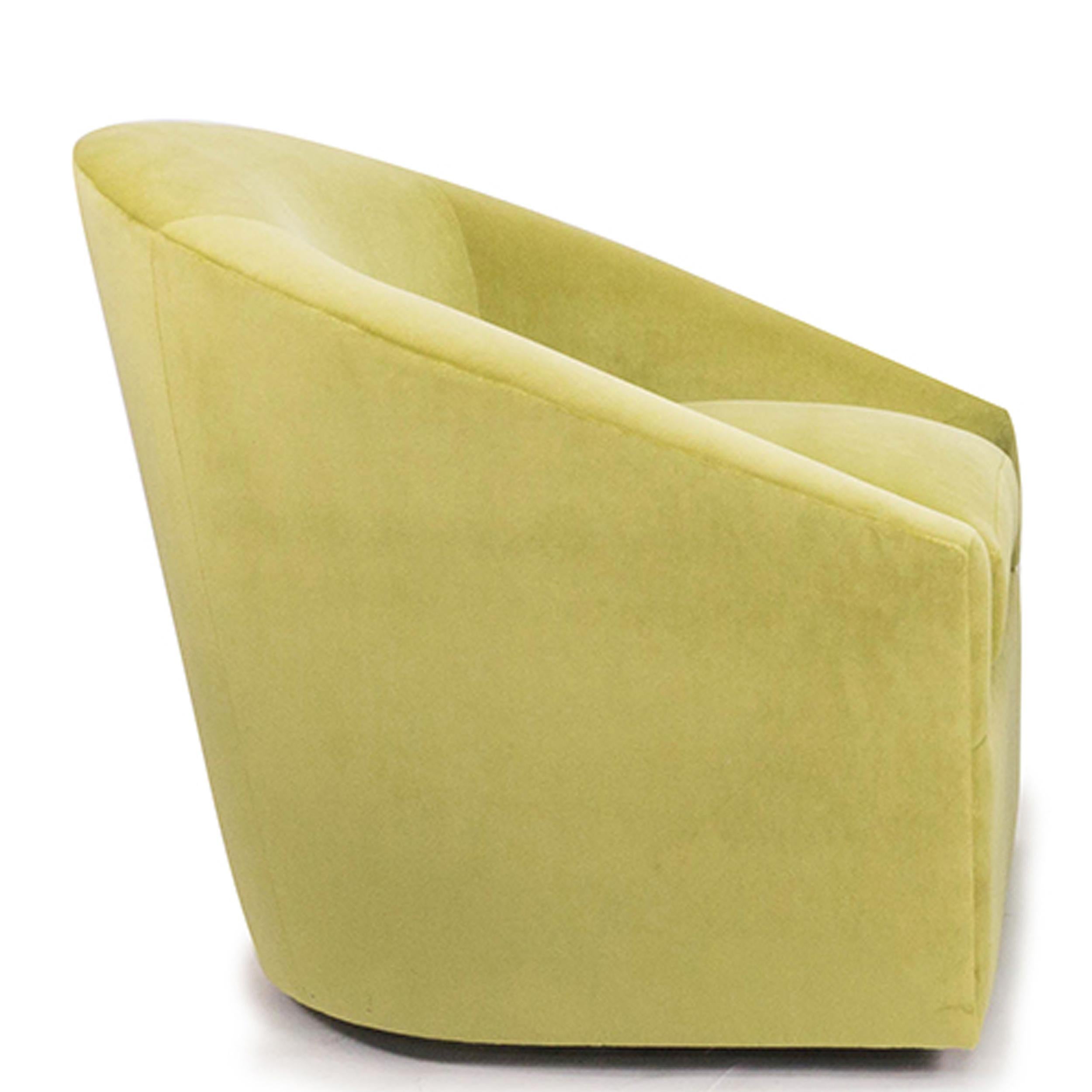 lime green swivel chair