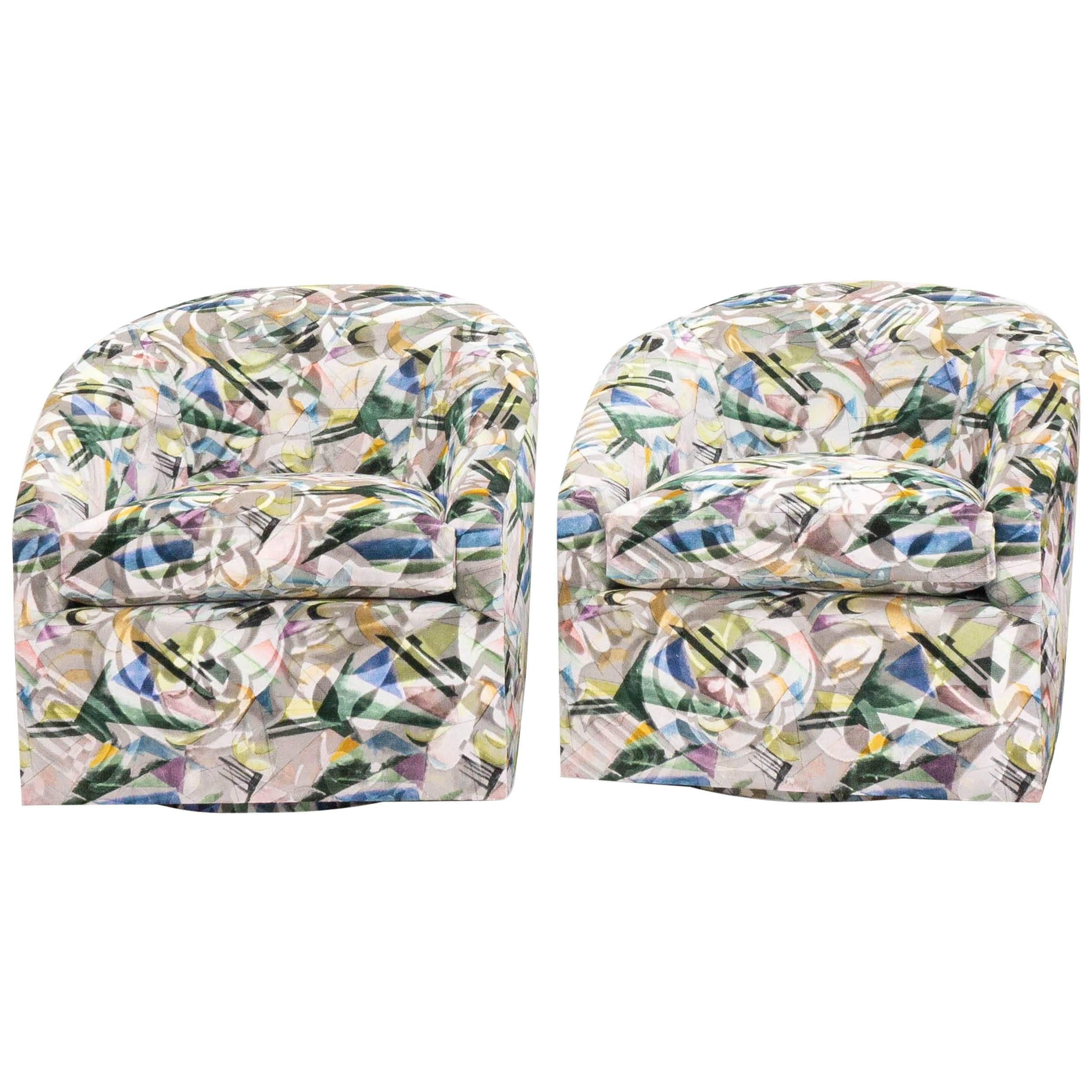 Modern Round Swivel Chair For Sale at 1stDibs