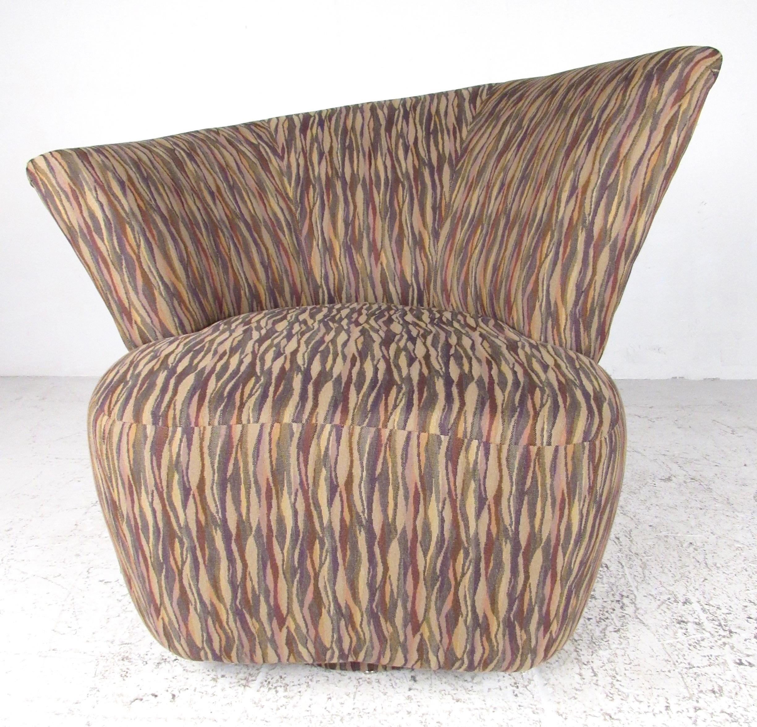 Upholstery Modern Swivel Club Chairs