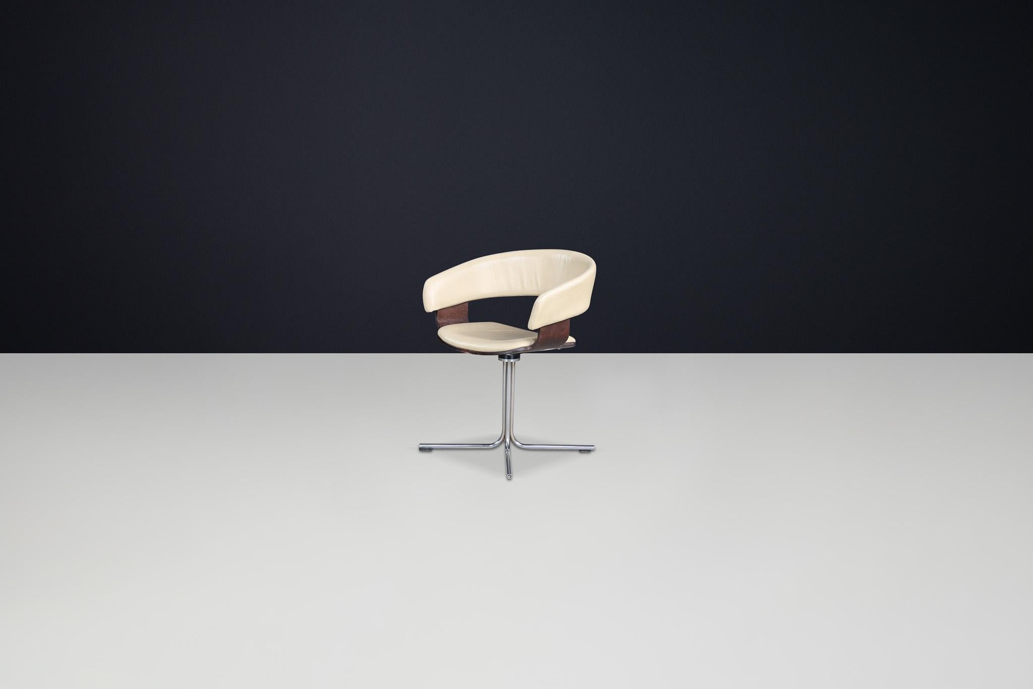 Américain Fauteuils de salle à manger pivotants modernes de John Coleman pour Allermuir, États-Unis, années 1990 en vente