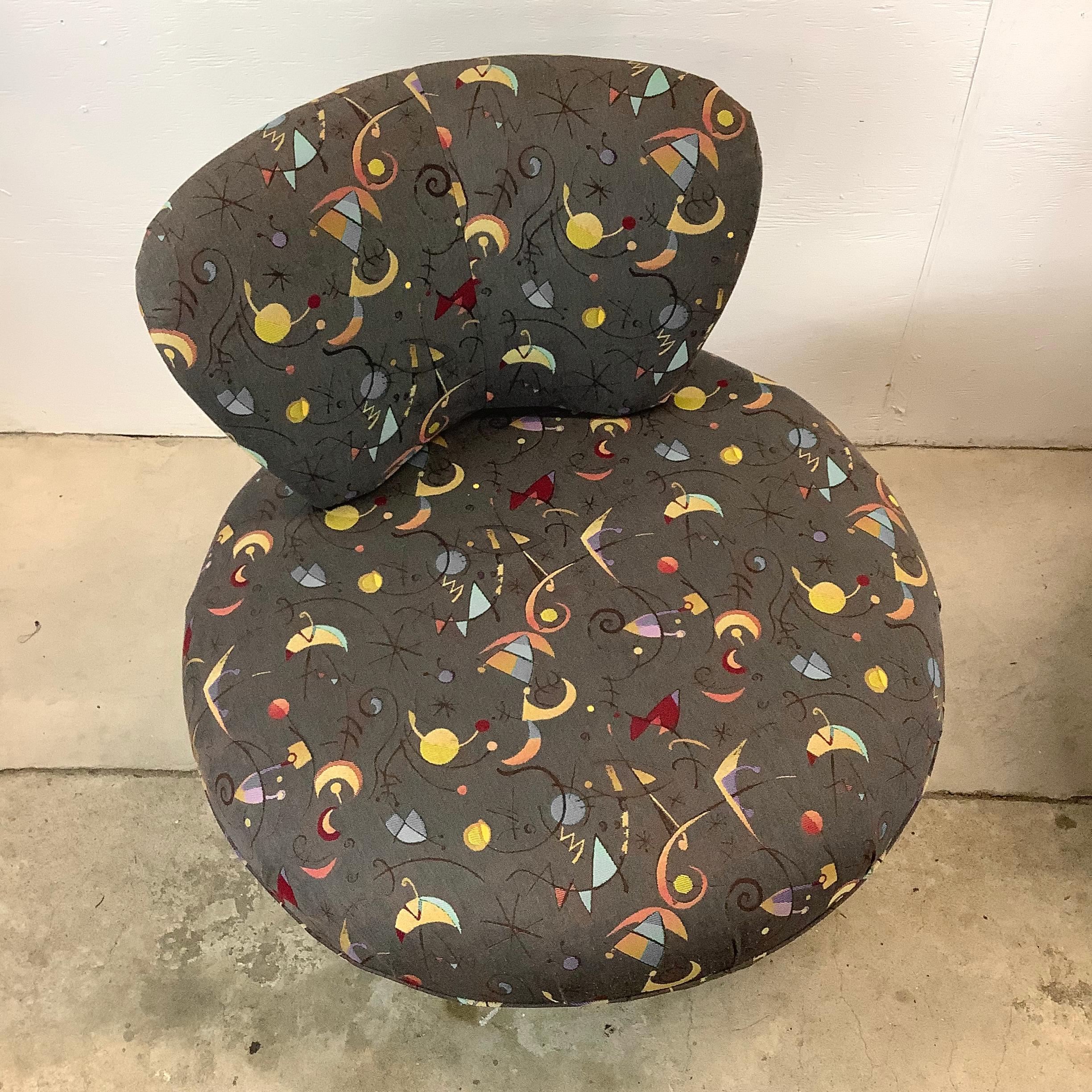 Modern Swivel Disc Chairs With Ottoman-3 pc 5