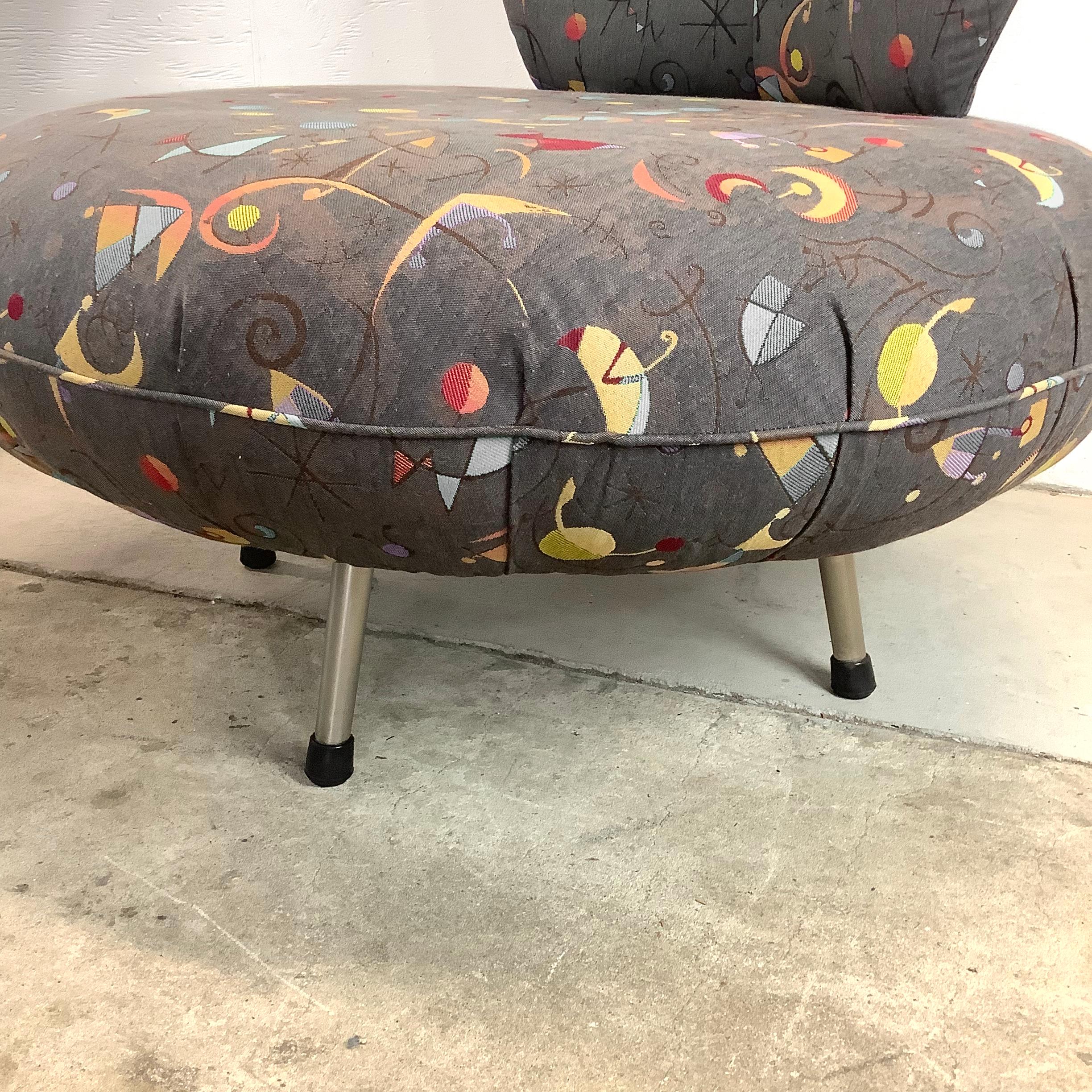 Modern Swivel Disc Chairs With Ottoman-3 pc 8