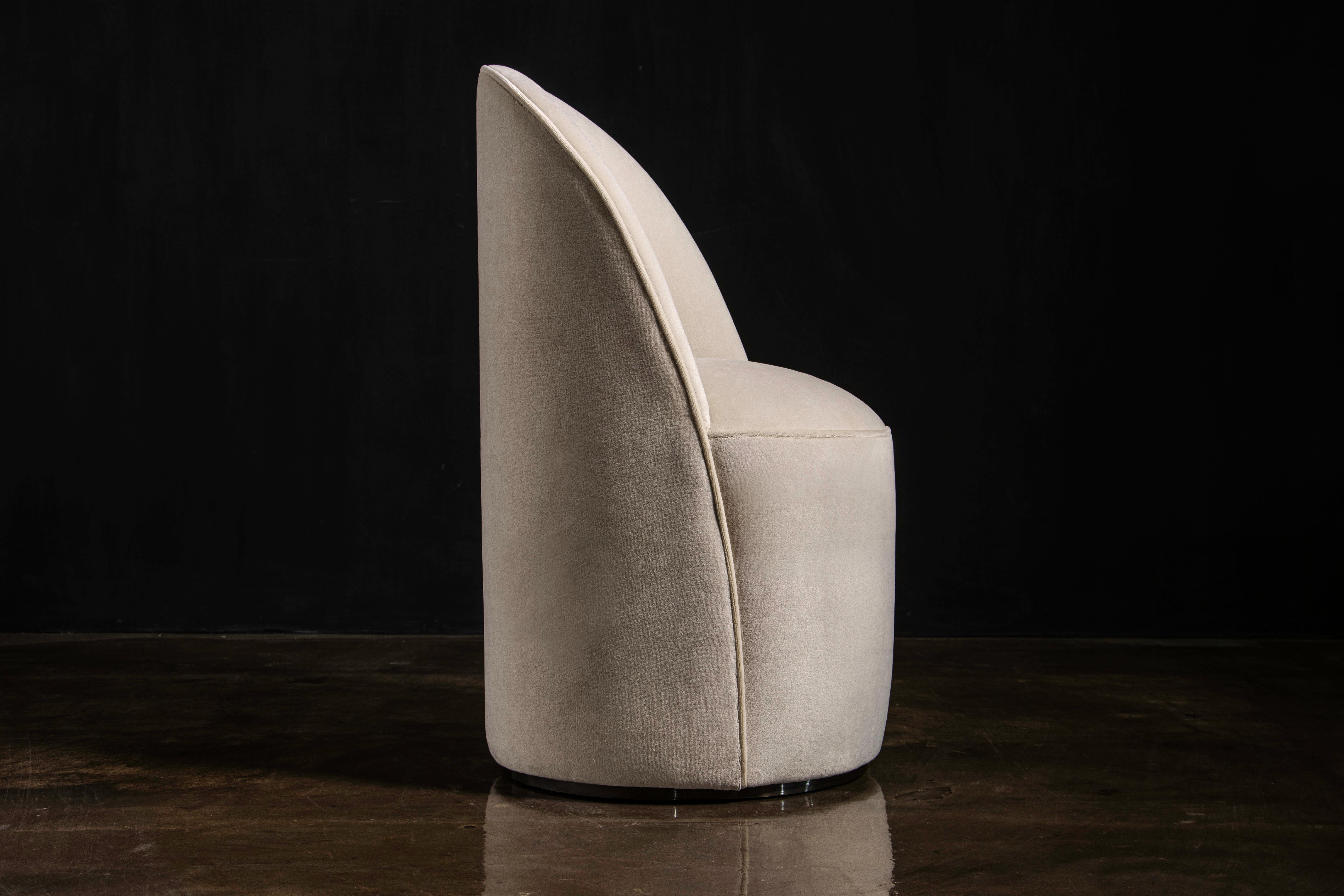 Contemporary Modern Swivel Dressing Chair in Fabric or Leather from Costantini, Elisabetta For Sale