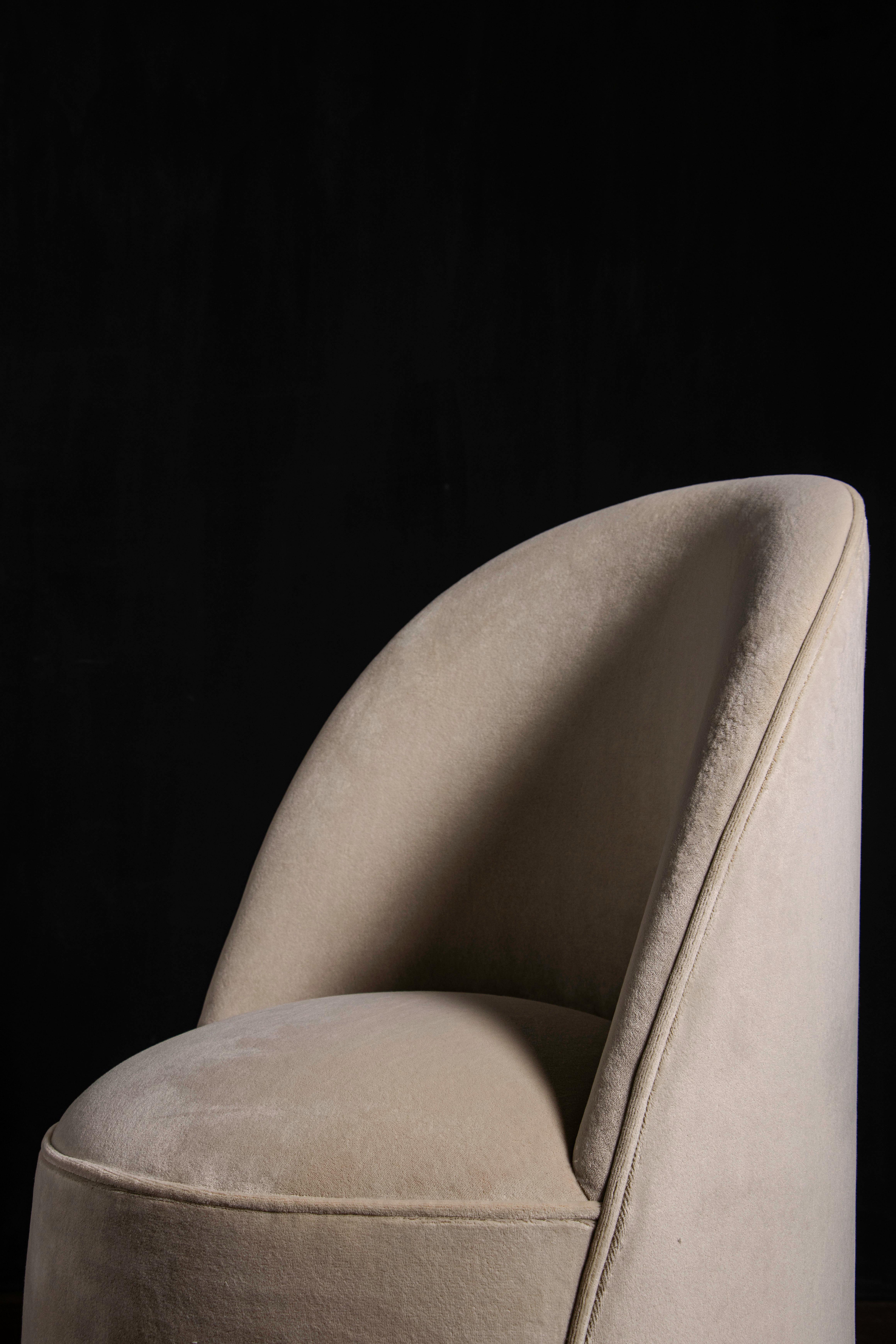 Modern Swivel Dressing Chair in Fabric or Leather from Costantini, Elisabetta For Sale 4