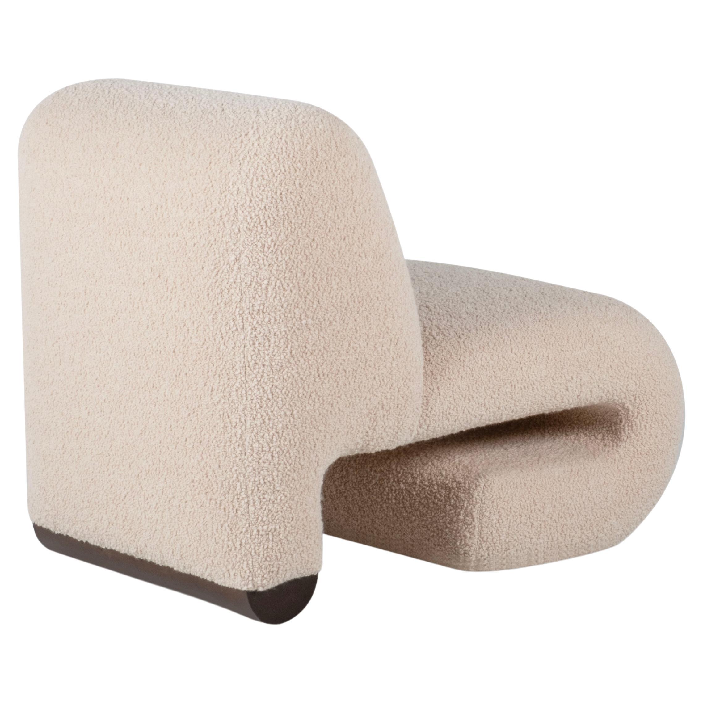 Modern T50 Lounge Chair, Dedar Wool Bouclé, Handmade in Portugal by Greenapple For Sale