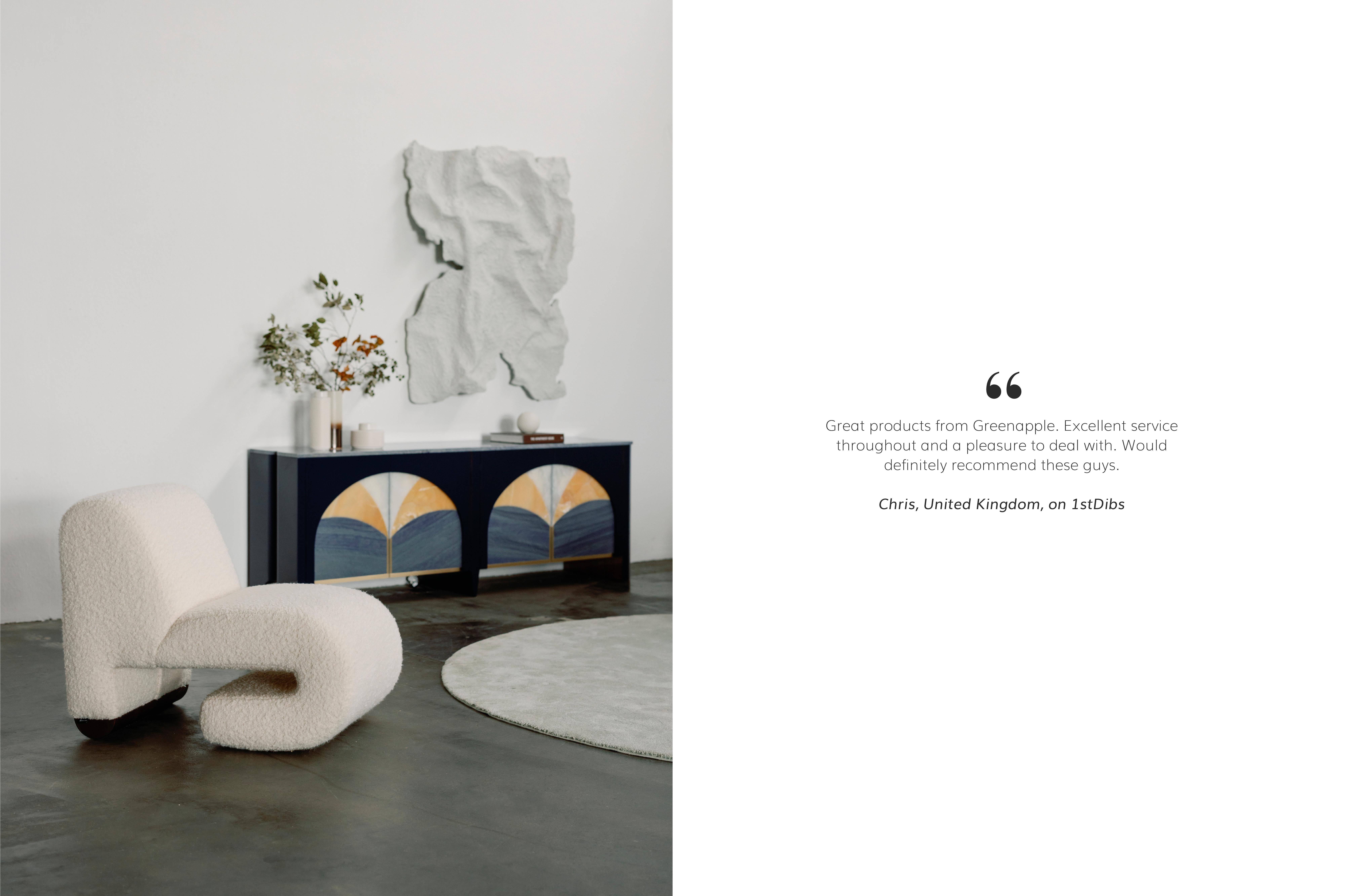 Fait main Modernity T50 Lounge Chair, Dedar Wool Bouclé, Handmade in Portugal by Greenapple en vente