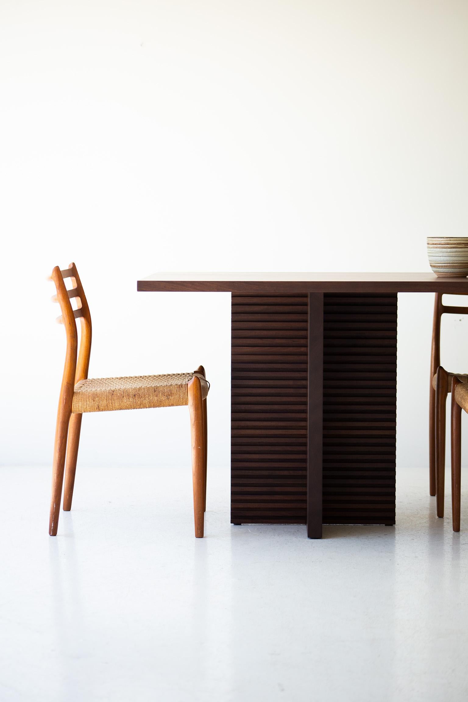 American Modern Table in Walnut, Cicely Collection For Sale