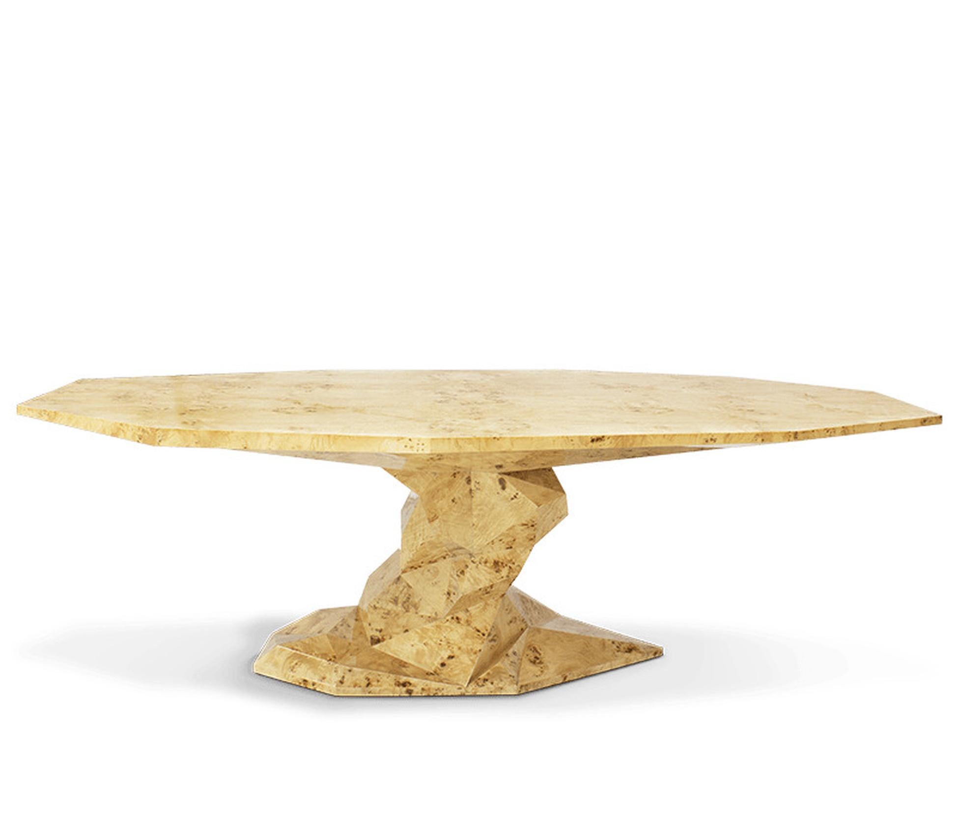 European Modern Table in Wood 
