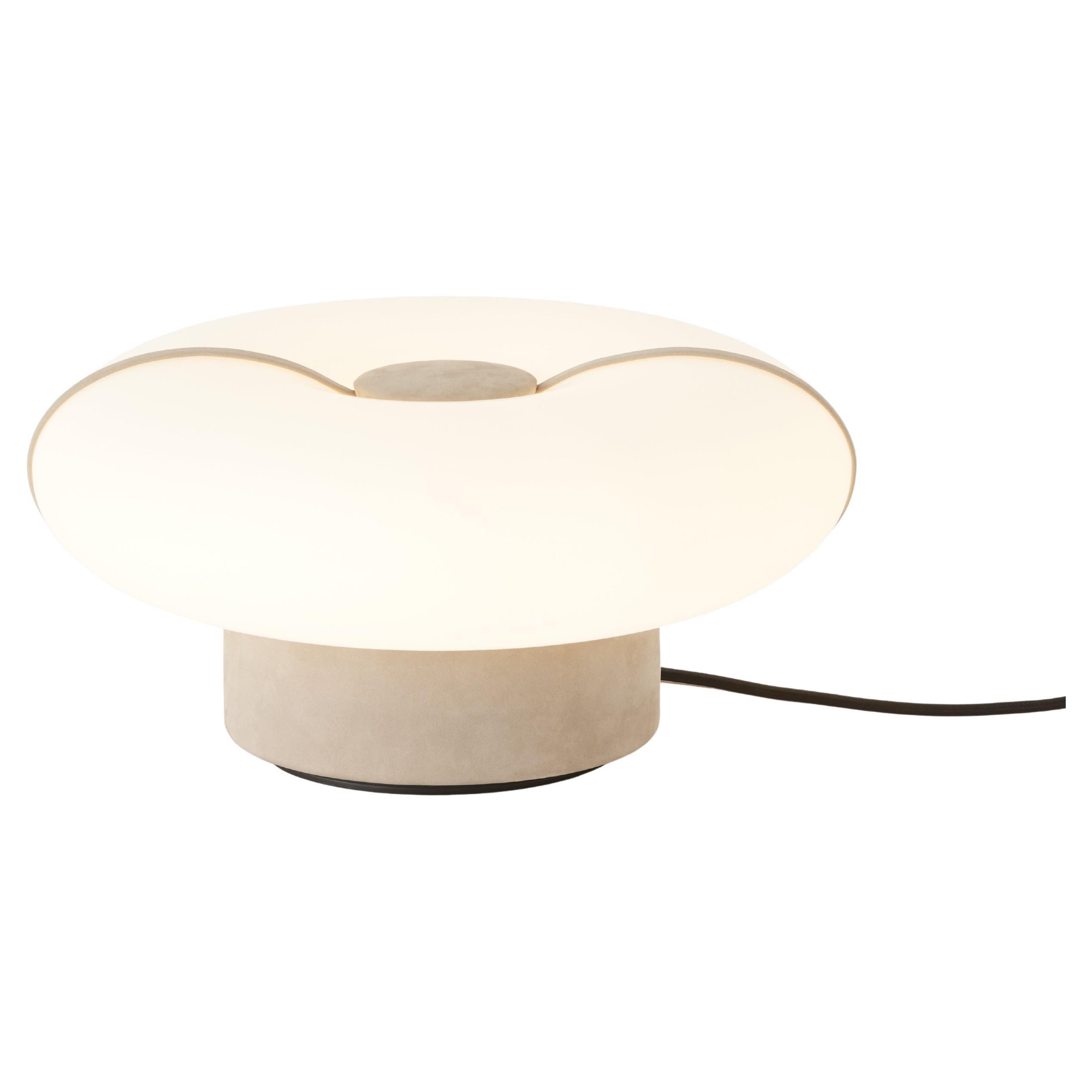 Lámpara de mesa moderna 'Bolina' 509.34 de Fabio Fantolino x TOOY, Cristal blanco satinado