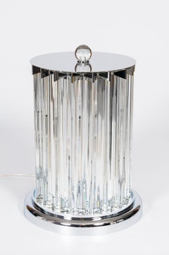 Gigant Modern Table Lamp in Murano Glass Clear Color by Giovanni Dalla Fina