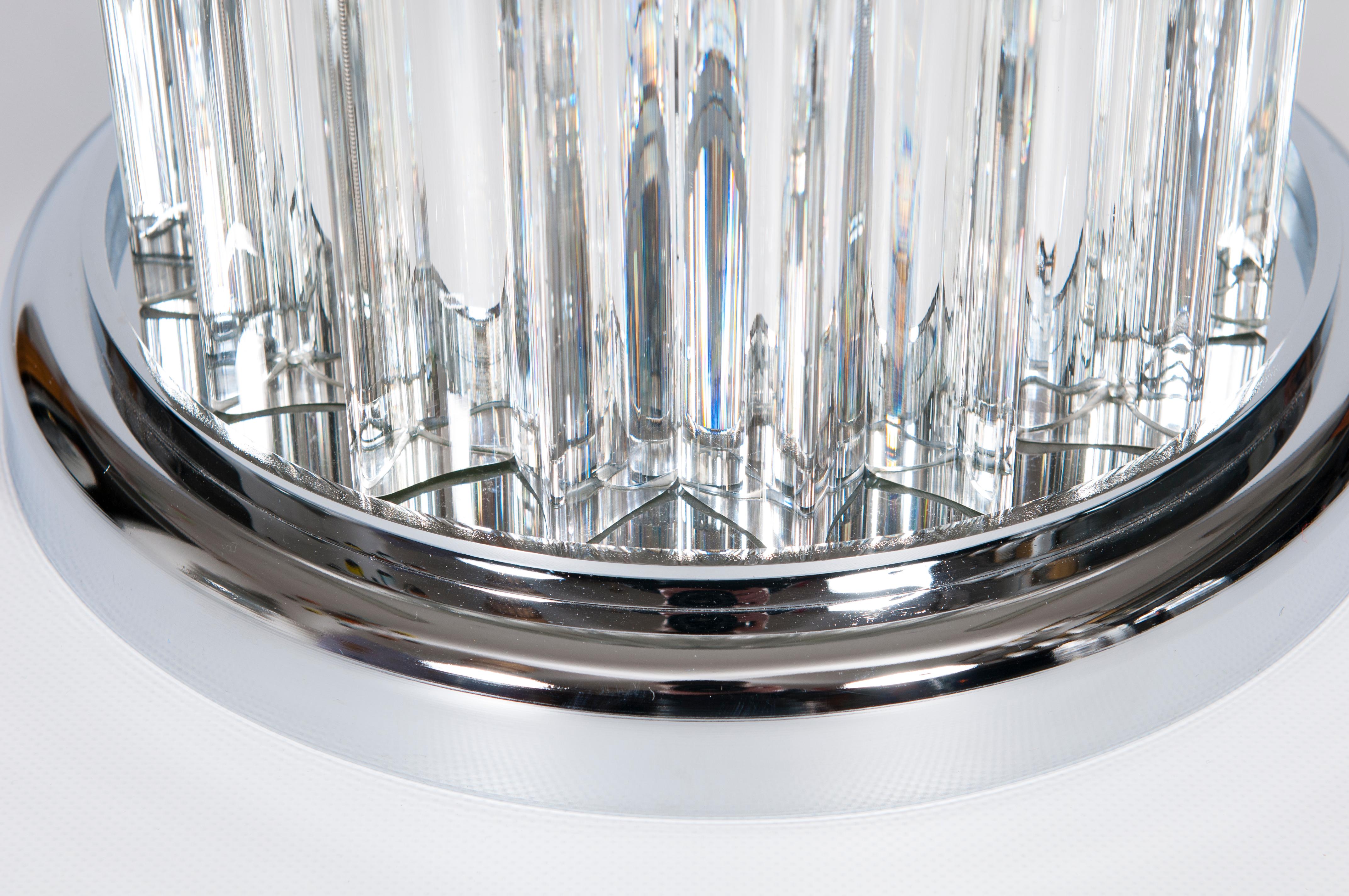 XXIe siècle et contemporain Lampe de bureau moderne de style Gigant en verre de Murano de couleur transparente par Giovanni Dalla Fina en vente