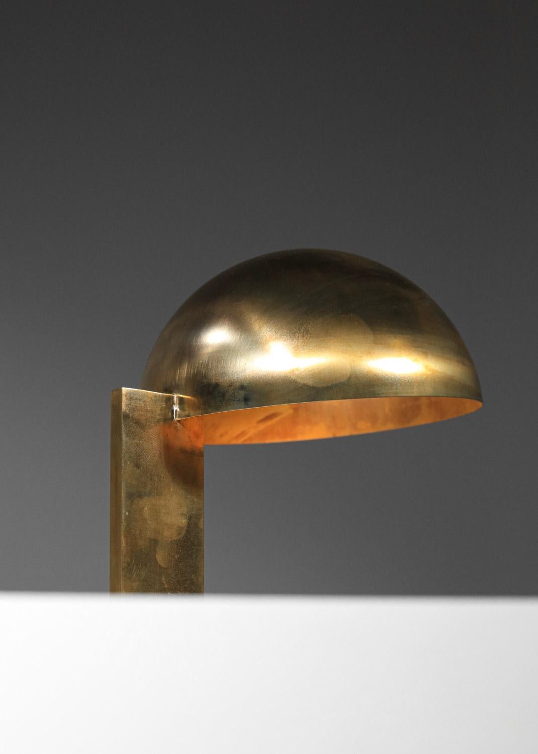 Modern table lamp in solid brass 60's moderniste style by Danke studio For Sale 9