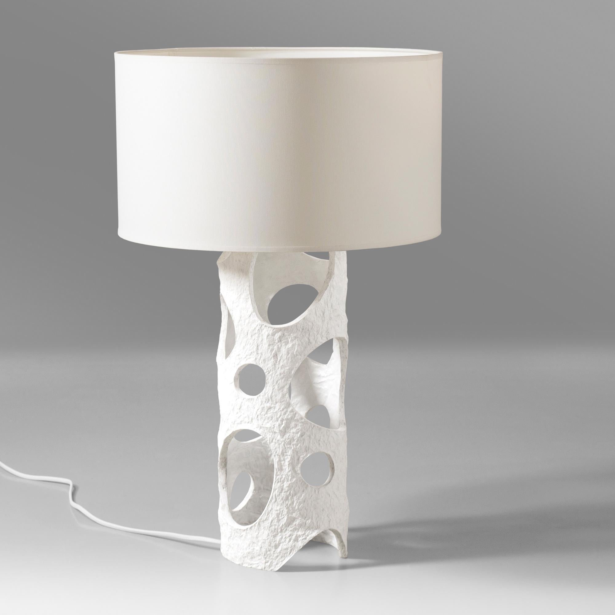 Contemporary White Table Lamp, Organic Modern by Donatas Žukauskas For Sale 1