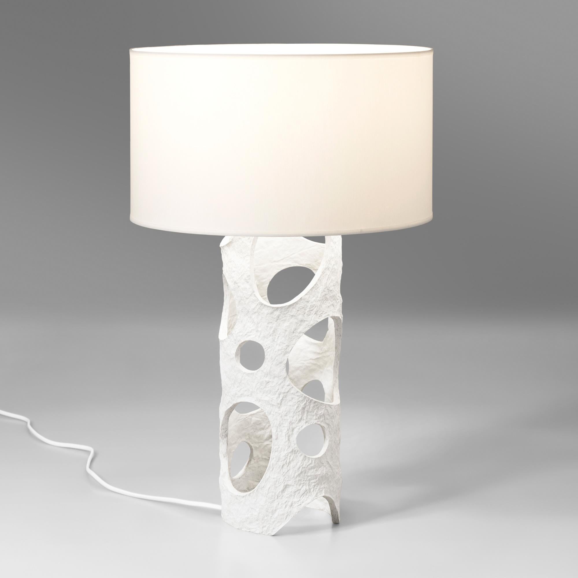 Contemporary White Table Lamp, Organic Modern by Donatas Žukauskas For Sale 3