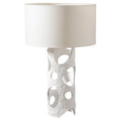 Contemporary White Table Lamp, Organic Modern by Donatas Žukauskas