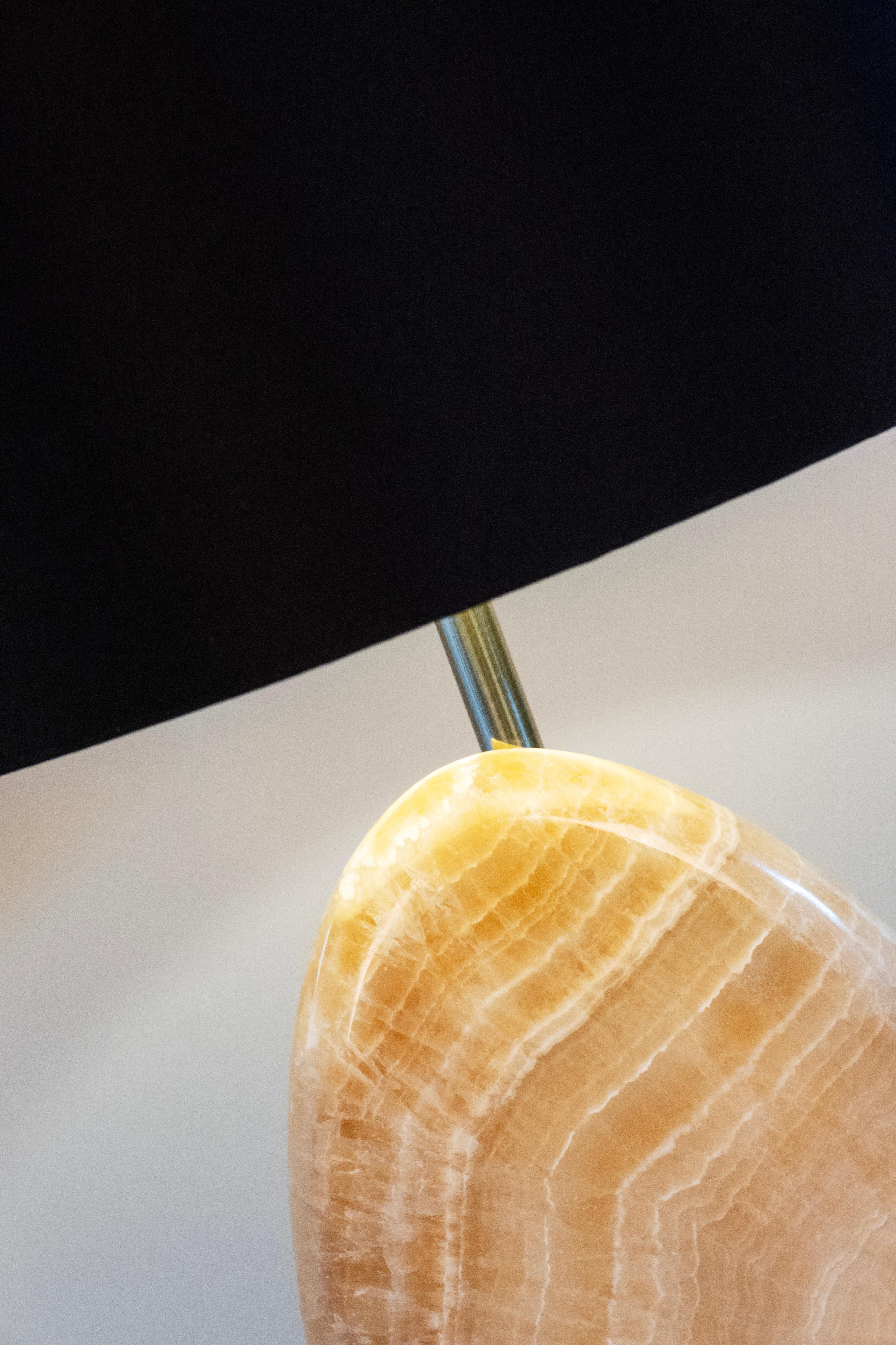 Moderne Lampe de table moderne, SET/2, Shadow Onyx, abat-jour noir, fait main au Portugal en vente