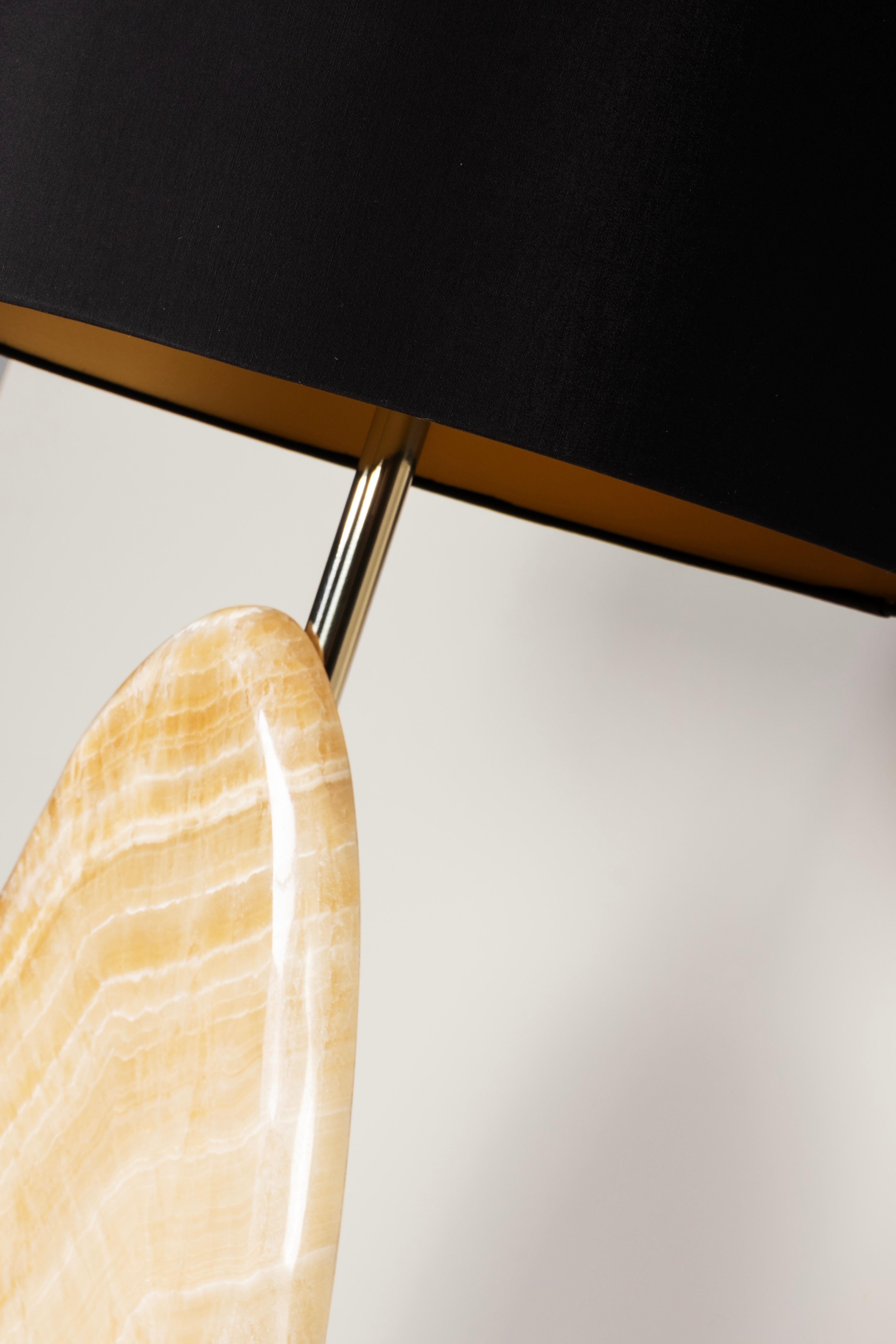 Portugais Lampe de table moderne, SET/2, Shadow Onyx, abat-jour noir, fait main au Portugal en vente