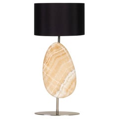 Moderne Tischleuchte, SET/2, Shadow Onyx, schwarzer Schirm, handgefertigt in Portugal
