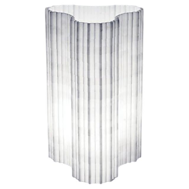 Moderne Tischlampe aus weißem Marmor mit poliertem Wasserjetschliff, Paolo Ulian, handgefertigt