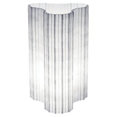 Moderne Tischlampe aus weißem Marmor mit poliertem Wasserjetschliff, Paolo Ulian, handgefertigt