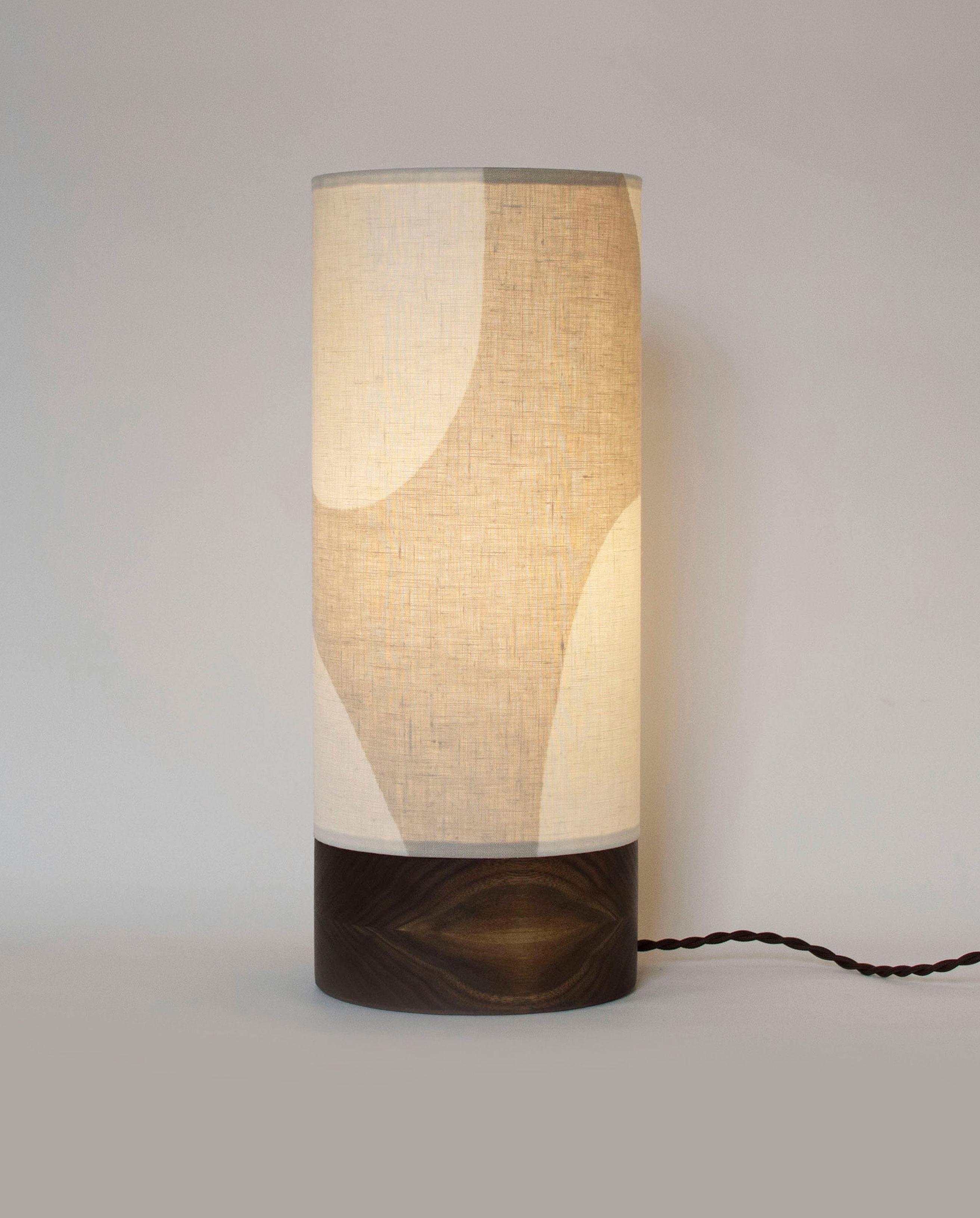 American Modern Table Lamp with Round Base by La Loupe For Sale