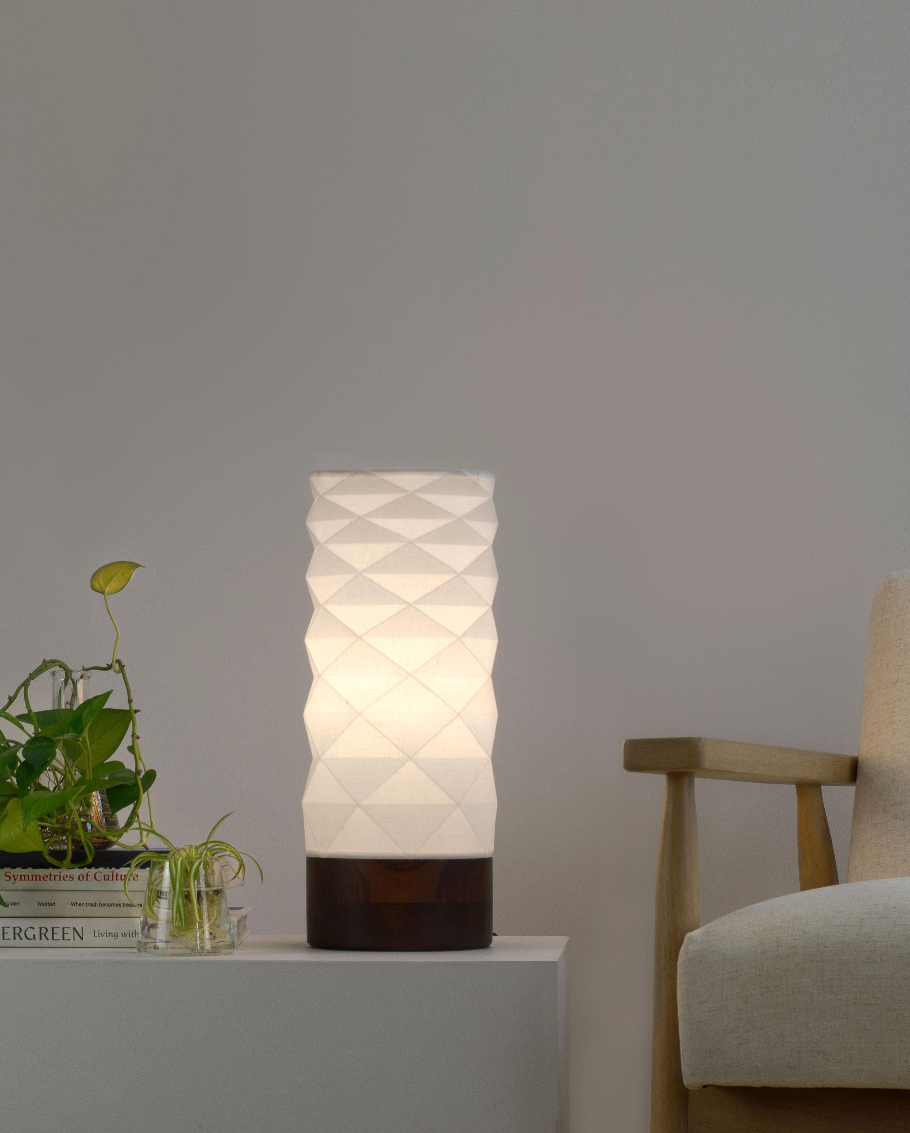 American Modern Table Lamp with Round Base by La Loupe For Sale