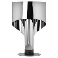Lampe de bureau moderne Corsini et Wiskemann finition aluminium argenté
