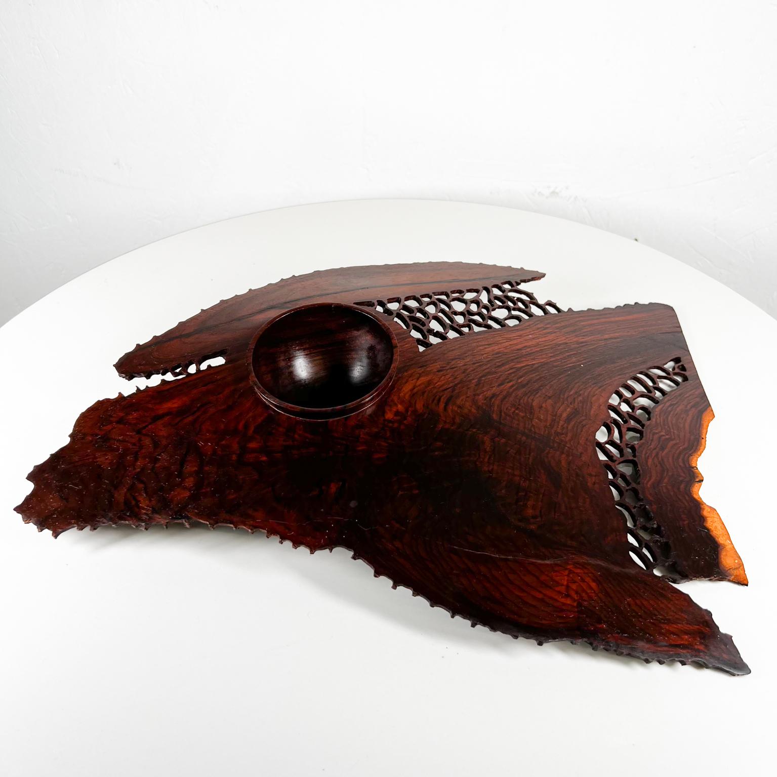 Modern Table Sculpture Organic Rosewood Lattice For Sale 5