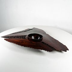 Hand Made Mid-Century Modern Table Sculpture Organic Rosewood Lattice Studio