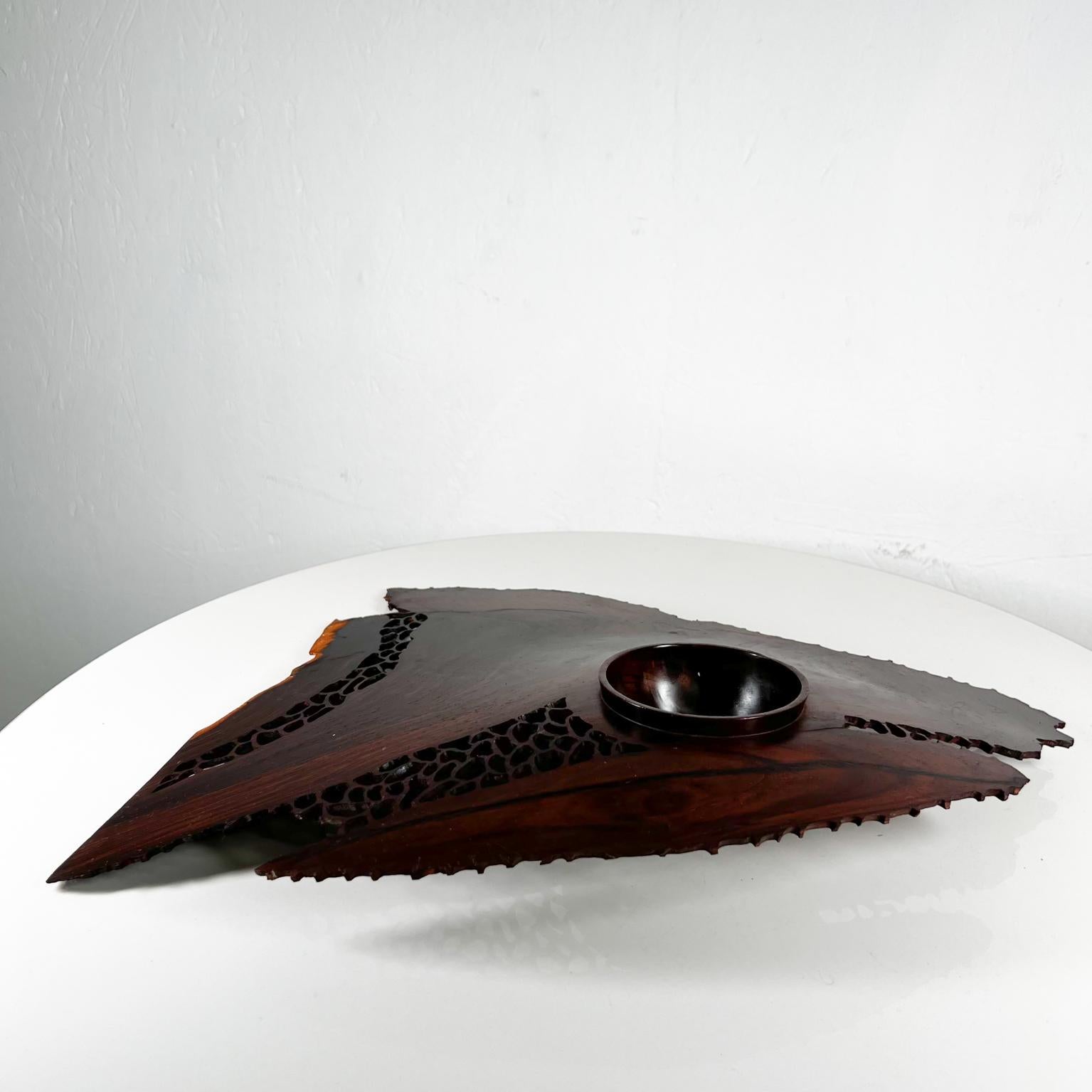 Mid-Century Modern Modern Table Sculpture Organic Rosewood Lattice For Sale