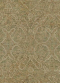 Modern Tabriz Design Brown and Beige Handmade Wool Rug by Doris Leslie Blau