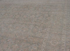 Modern Tabriz Design Rug by Keivan Woven Arts in Soft Green Tones 8'10 x 11'10