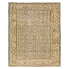 Tapis moderne en laine Design/One fait à la main en bleu pâle