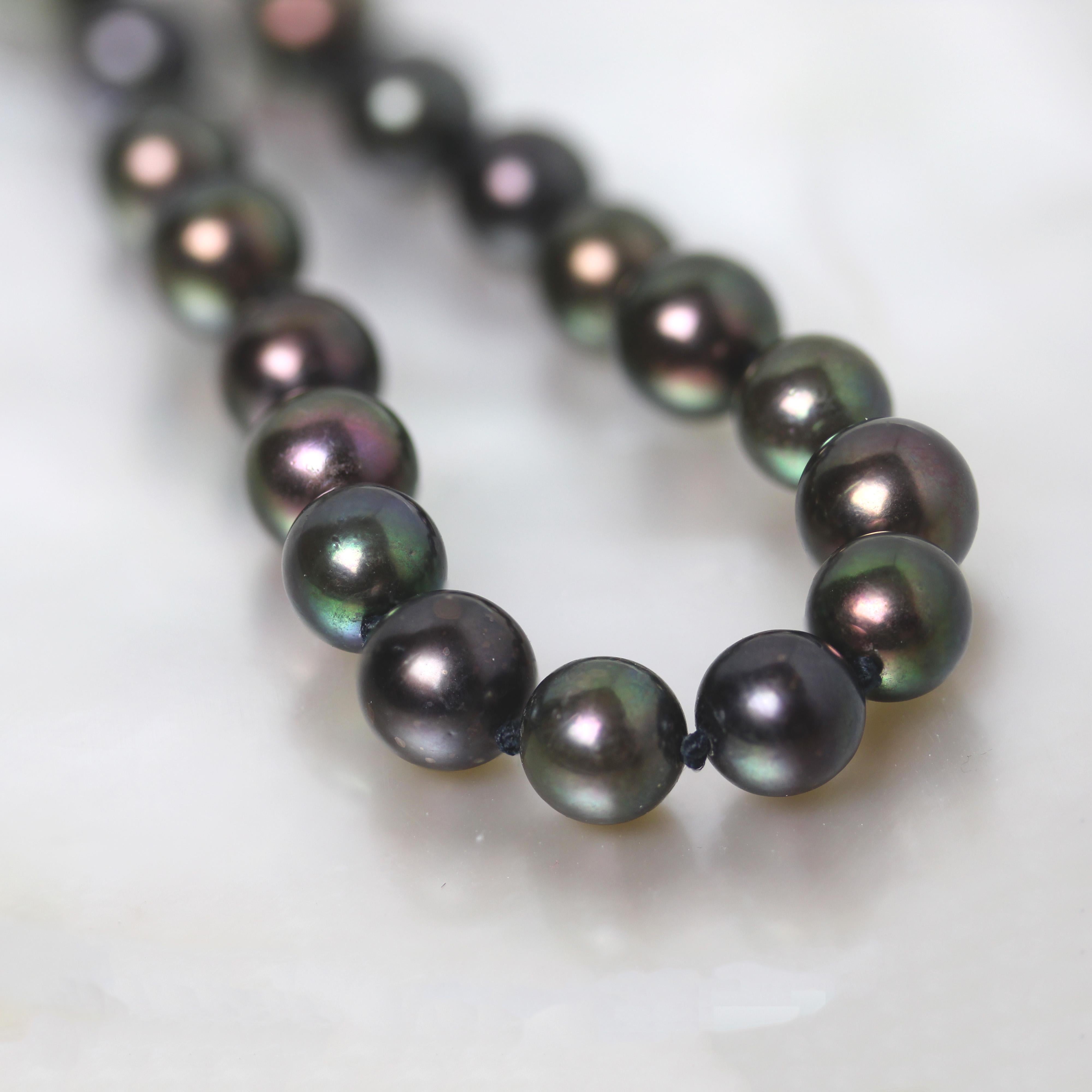 Collana moderna con perle di coltura di Tahiti in vendita 10
