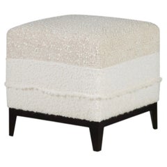 Modern Talasnal DEDAR Boucle Pouf Ottoman, Handmade in Portugal by Greenapple