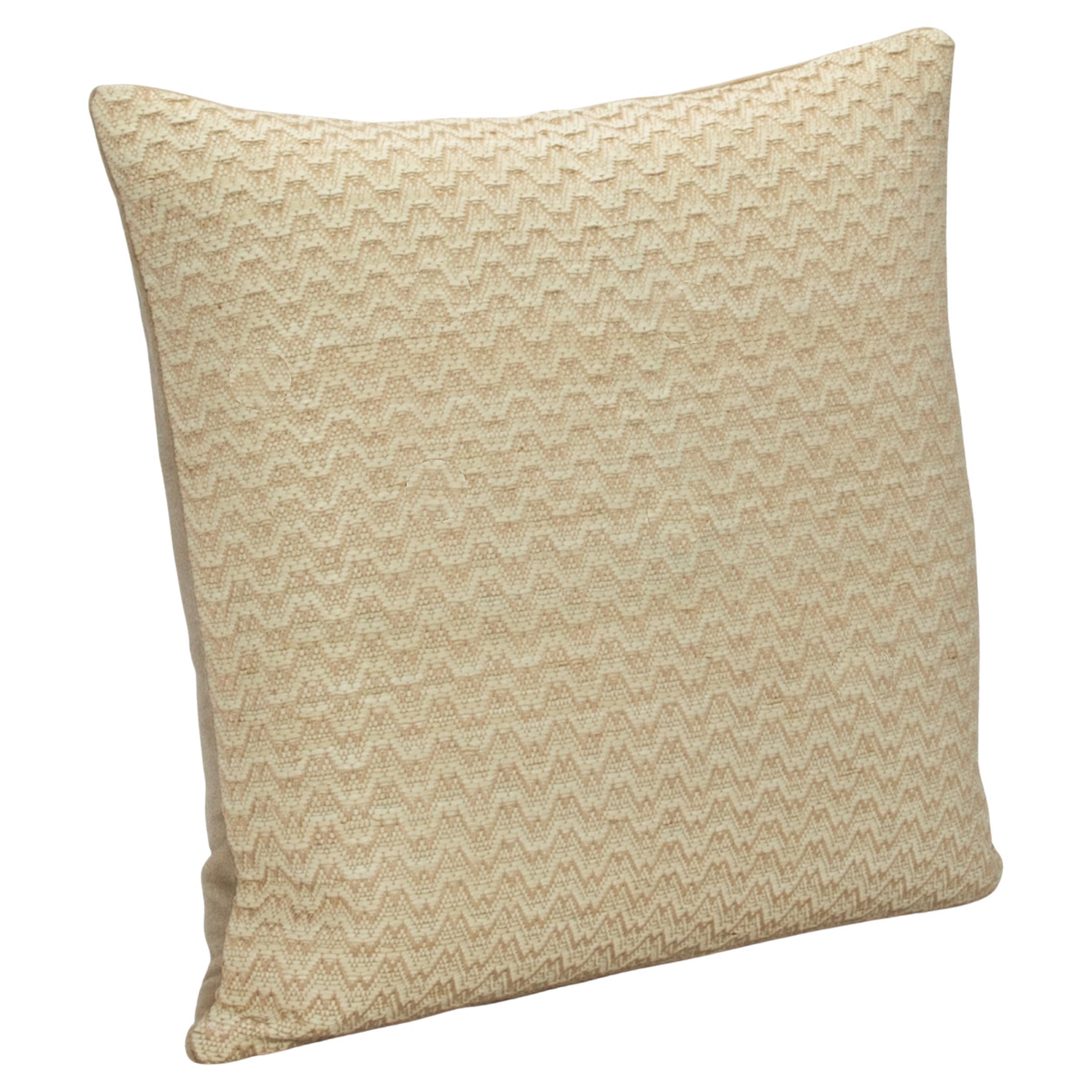 Modern Tan Leather Chevron Decorative Pillow by MOGUL
