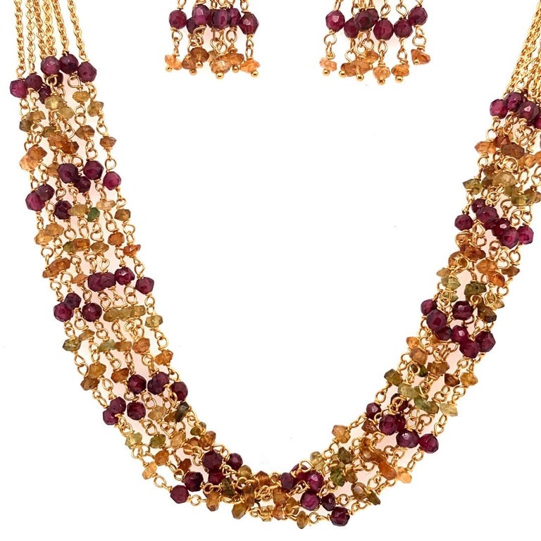 Tanishq pendant and earring set